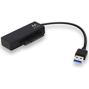 Ewent EW7018 Adapterkabel voor SSDs/harde schijven, 3.1 Gen 1 (USB 3.0) naar 2,5/3,5 inch SATA, 5 V, zwart