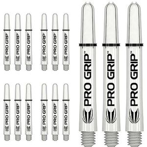 Target Darts 5 x Sets Wit Dartpijlen Dartshafts Pro Grip Shaft Size Kort - 15 in totaal