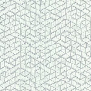 Lutèce Triangoli Behang | Wit, Zilver | Vinyl op vlies | 28180100 | Slaapkamer, woonkamer, hal, woonkamer, meerkleurig