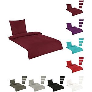Bawełna jednokolorowa Renforce pościel i dodatkowe poszewki na poduszkę, w 4 colorach i 7 (fabrieksmaat: 135 x 200 + 80 x 80 cm