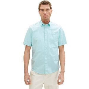 TOM TAILOR Uomini Overhem 1034892, 31799 - Turquoise Chambray, 3XL