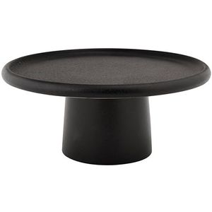 Cosy & Trendy Ellips-steengoed staande taartschaal, zwart, D21Xh9 cm