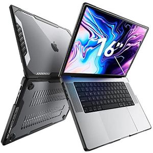 SUPCASE Eenhoorn kever hoes voor MacBook Pro 16 inch (2023/2022/2021) M3/M3 Pro/M3 Max/M2 Pro/M2 Max/M1 Pro /M1 Max Hoesje met Touch ID (zwart)