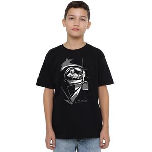 mandarin creative ltd OBI-Wan Kenobi Kenobi Vader Eye Unisex Kids T-shirt, zwart, 12-13 jaar, Zwart, 12-13 jaar