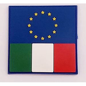 Patch Vlag Italië-Europa van PVC, H 5,5 x L 5,5 cm