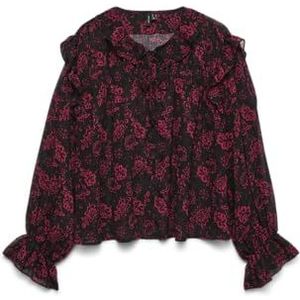 Vero Moda - Ls T-shirt WVN Ga Noos - Zwart - Longsleeve