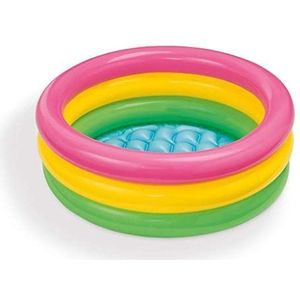 Intex 57107NP John Adams Leisure 24-inch Sunset Glow Baby Pool, Pink-Yellow-Green, 1 Size