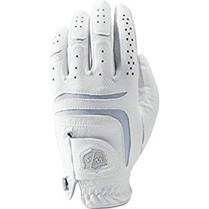 Wilson Staff dames golfhandschoen, Grip Plus, materiaalcombi, maat: L, linkshand, LLH, wit, WGJA00101L