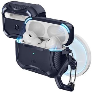 ESR Hoes voor AirPods Pro 2, MagSafe draadloos opladen, compatibel met AirPods Pro 2e generatie 2022/1e generatie 2019, magnetisch deksel, HaloLock Cyber Armor robuuste AirPod hoes