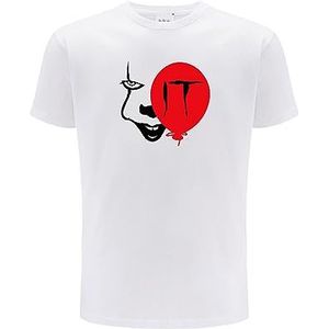 ERT GROUP Origineel en officieel gelicentieerd horror-T-shirt voor heren, wit, patroon It 026, dubbelzijdige print, maat 3XL, It 026 wit 2, 3XL