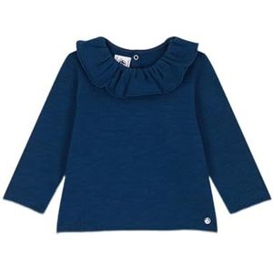 Petit Bateau Baby-meisjes blouse met lange mouwen, Blauwe Incognito, 24 Maanden