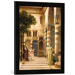Ingelijste foto van Lord Frederick Leighton ""Old Damascus: Jew's Quarter or Gathering Citrons"", kunstdruk in hoogwaardige handgemaakte fotolijst, 40x60 cm, mat zwart