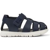 Caterpillar - K800489-013 - Leren Sandalen - Marineblauw - Plat - Klittenband
