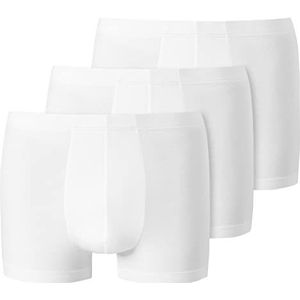 Uncover by Schiesser Heren 3-pack boxershort ondergoed met zachte manchetten - katoen stretch mix, wit, S