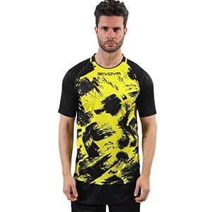 Givova Unisex T-shirt Art Interlock M/C, neon-geel/zwart, 4XS