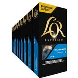 L'OR Espresso Koffiecups Decaffeinato Cafeïnevrij (100 Espresso Koffie Capsules, Geschikt voor Nespresso Koffiemachines, Intensiteit 06/12, 100% Arabica Koffie), 10 x 10 Cups