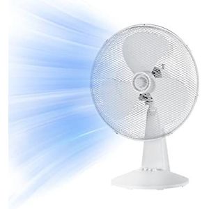 Midea FT40-21M tafelventilator, 40 W, diameter 40 cm, stille ventilator met 3 schoppen, 3 snelheden, 80 graden wit