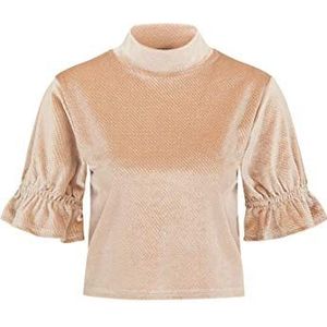 NALLY Dames fluwelen shirt 19911531-NA02, beige, XS, beige, XS