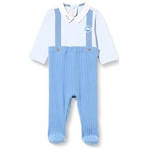Chicco, Jumpsuit met patchwork en knopen, baby-jongens, 6 maanden, Lichtblauw (473)