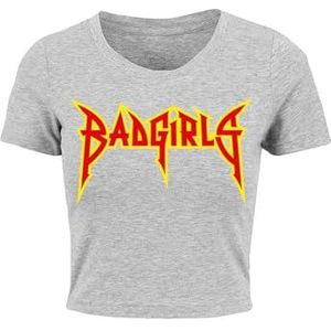 Miss Tee - T-shirt - Grijs - Badgirls - Katoen - 3XL