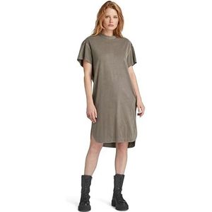 Overdyed losse T-shirtjurk, Bruin (Turf Gd D24483-d610-c982), XS