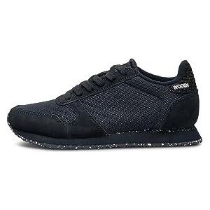 Woden Ydun Suede Mesh II Sneakers voor dames, maat 36,961 Dark Navy/Dark Navy, blauw, 36 EU Smal