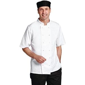 Whites Chefs Apparel B250-XXL Boston jas met korte mouwen, XX-Large, wit
