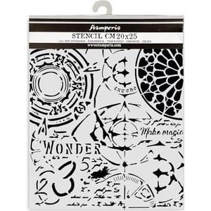 Stamperia - Thick Stencils for Scrapbooks, Albums, Cards, Bullet Journalling, and More, Flexible Material, Easy to Clean, Perfect for Hobbies, Crafts and Gifting (Master of Magic, Gothic Texture)