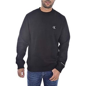 Calvin Klein Jeans Ck Essential sweatshirt voor heren zonder capuchon, zwart, Ck zwart, M