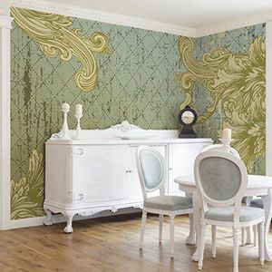 Apalis Vliesbehang floraler, barok fotobehang, breed, vliesbehang, wandafbeelding, foto, 3D-fotobehang voor slaapkamer, woonkamer, keuken, meerkleurig, 94914