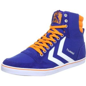 Hummel Slimmer Stadil High uniseks-volwassene Hoge sneakers, Blau Blau Limoges Wit 7160, 43 EU