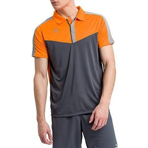 Erima heren Squad Sport polo (1112015), new orange/slate grey/monument grey, M