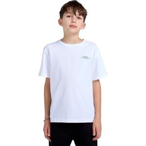 Element Skateboard Co SS Y T-shirt voor kinderen, optisch wit, 14 Jaren