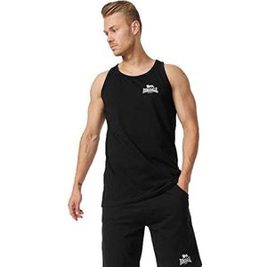 Lonsdale heren singlet smalle pasvorm dolton, zwart/wit, XXL