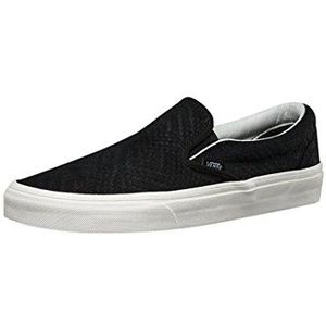 Vans Klassieke instappers, uniseks, lage sneakers voor volwassenen, Zwart, 47 EU