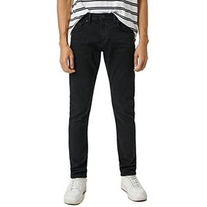Koton Heren Justin Super Skinny Fit Jeans, zwart (999)