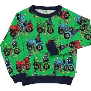 Småfolk Sweatshirt, tractor, groen, 7-8 Jaar