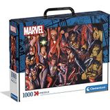 Clementoni - Puzzel 1000 Stukjes In Valigetta Marvel Avengers, Puzzel Voor Volwassenen en Kinderen, 10-99 jaar, 39675