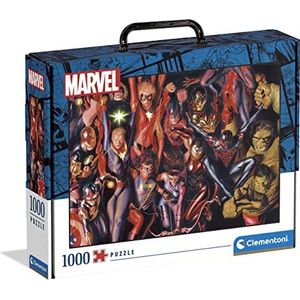 Clementoni - Puzzel 1000 Stukjes In Valigetta Marvel Avengers, Puzzel Voor Volwassenen en Kinderen, 10-99 jaar, 39675