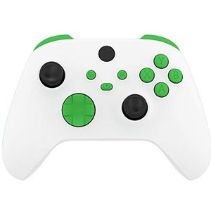 eXtremeRate Knoppen Buttons voor Xbox Serie S X Controller,Vervangende Toetsen LB RB LT RT Bumpers Triggers D-pad ABXY Start Back Sync Share voor Xbox Serie X/S Controller-Groen