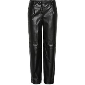 PIECES Dames Pcneeth Mw Pu Broek Stof Broek, Zwart, XL, Zwart, XL