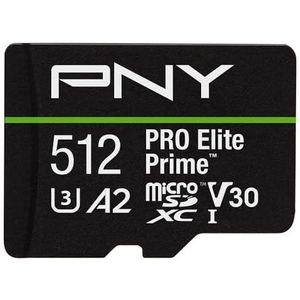 PNY - PRO Elite - microSDXC Flashgeheugenkaart - 512GB - tot 200 MB/s, Klasse 10, U3, V30, A2