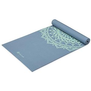Gaiam Yogamat Unisex-Adult Premium Print Antislip Oefening & Fitness Mat voor alle soorten yoga, Pilates & Vloer Workouts, Blauwe Schaduw Marrakesh, 168 Inch L x 24 Inch B x 5 mm dik