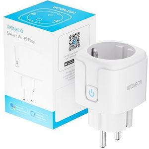 UPXNBOR Smart stopcontact, 16 A Smart Home WLAN-stopcontact met stroommeting, Alexa stopcontact, werkt met Alexa, Google Home, timer en app, afstandsbediening, geen hub nodig, alleen 2,4 GHz wifi (1