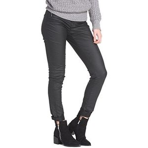 NOISY MAY dames skinny broek Nmfaluna Nw Slim Zip Coated Pants Black