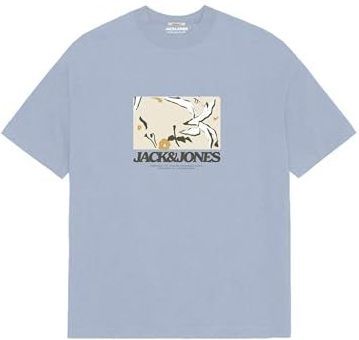 JACK & JONES Jortavira AOP Tee Ss Crew Neck FST Jnr T-shirt voor heren, skyway, 140