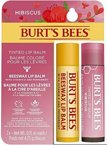 Burt's Bees - Lippenbalsem - 2 x 4,25 g - Bijenwas en Getinte Hibiscus