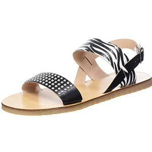 Replay Easy Zebra Sandalen voor meisjes, 008, zwart-wit., 28 EU