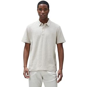 Koton Heren Polokragen T-shirt Mit Strukturierten Knöpfen Kurzarm Baumwolle, Beige (057), M