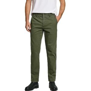 Pepe Jeans Heren Slim Chino Twill, Broek, Groen, 30W, Groen (Leaf Green), 30W